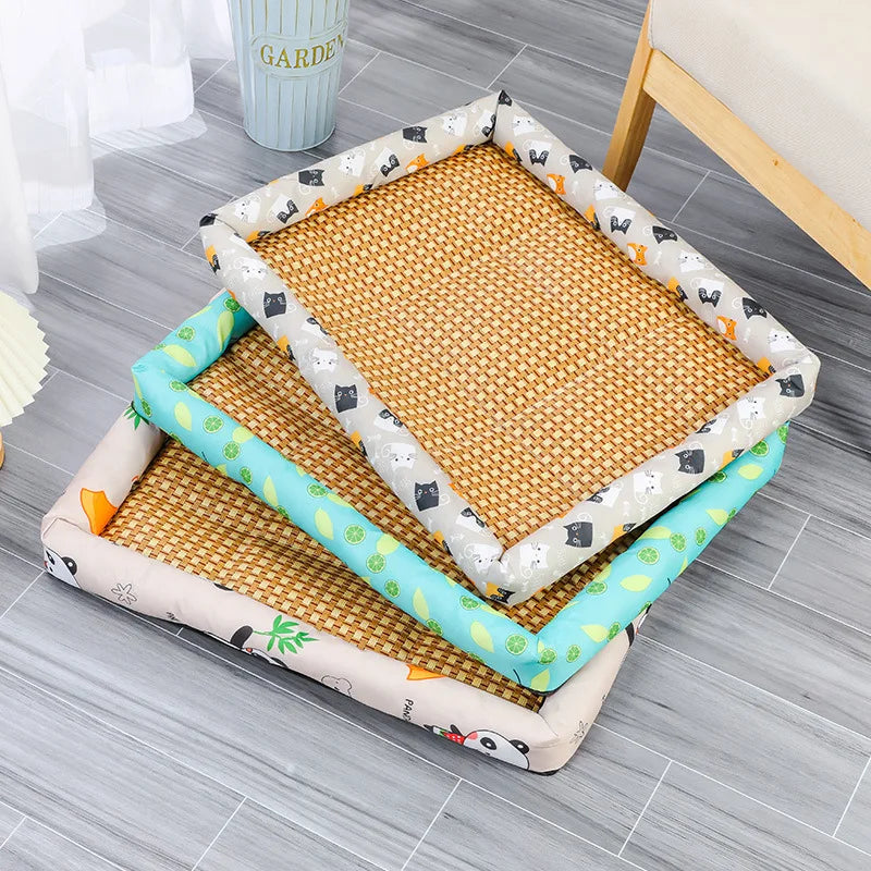 Cama Rattan Woven Ultra Refrescante para pets