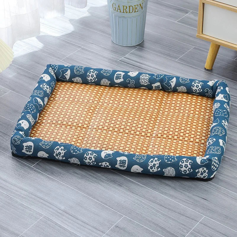 Cama Rattan Woven Ultra Refrescante para pets