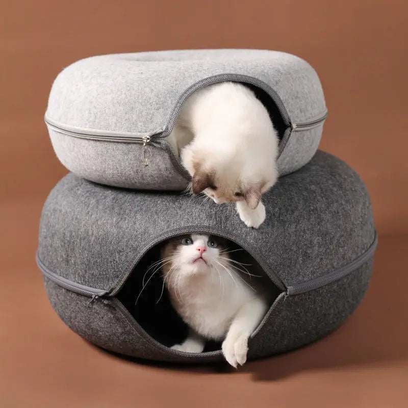 Cama Donut Interativo para Gatos