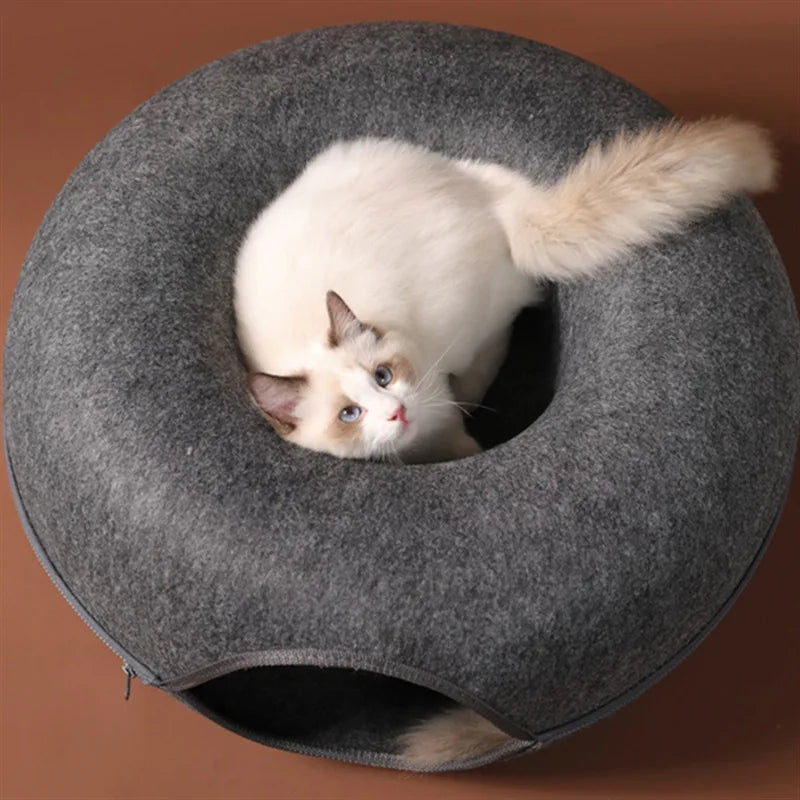 Cama Donut Interativo para Gatos