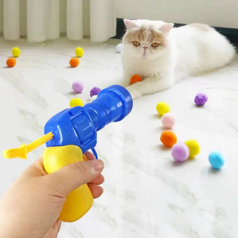 Pistola de bolinhas de Pelúcia para Gatos