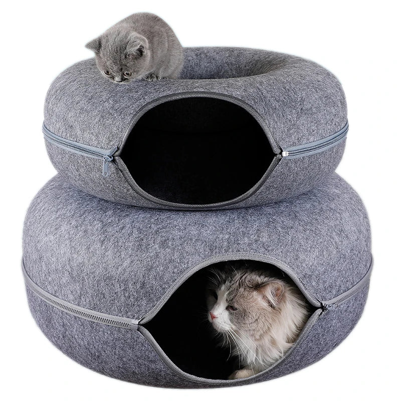 Cama Donut Interativo para Gatos