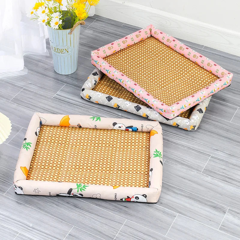 Cama Rattan Woven Ultra Refrescante para pets