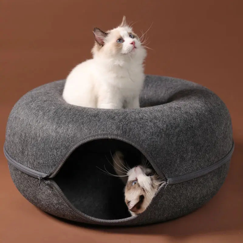 Cama Donut Interativo para Gatos